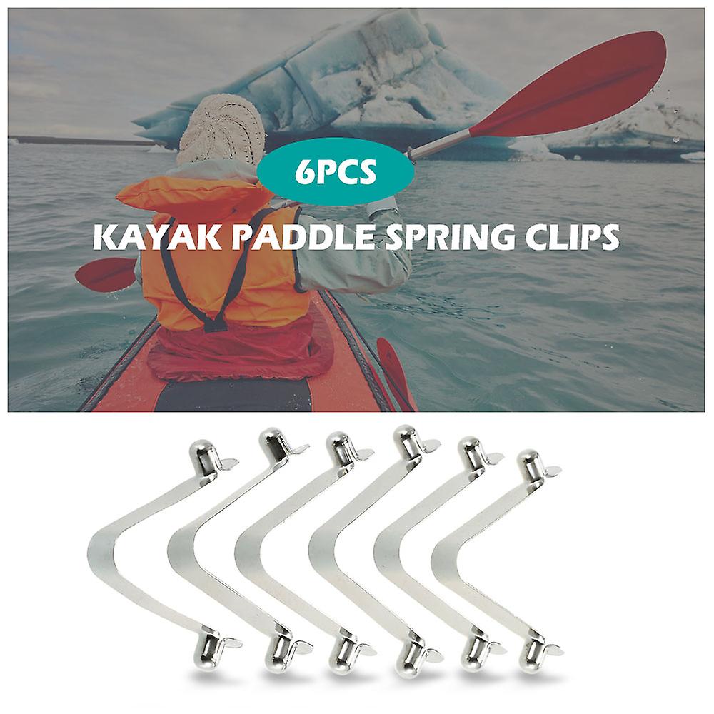 6pcs Kayak Paddle Spring Clips Tent Pole Clips