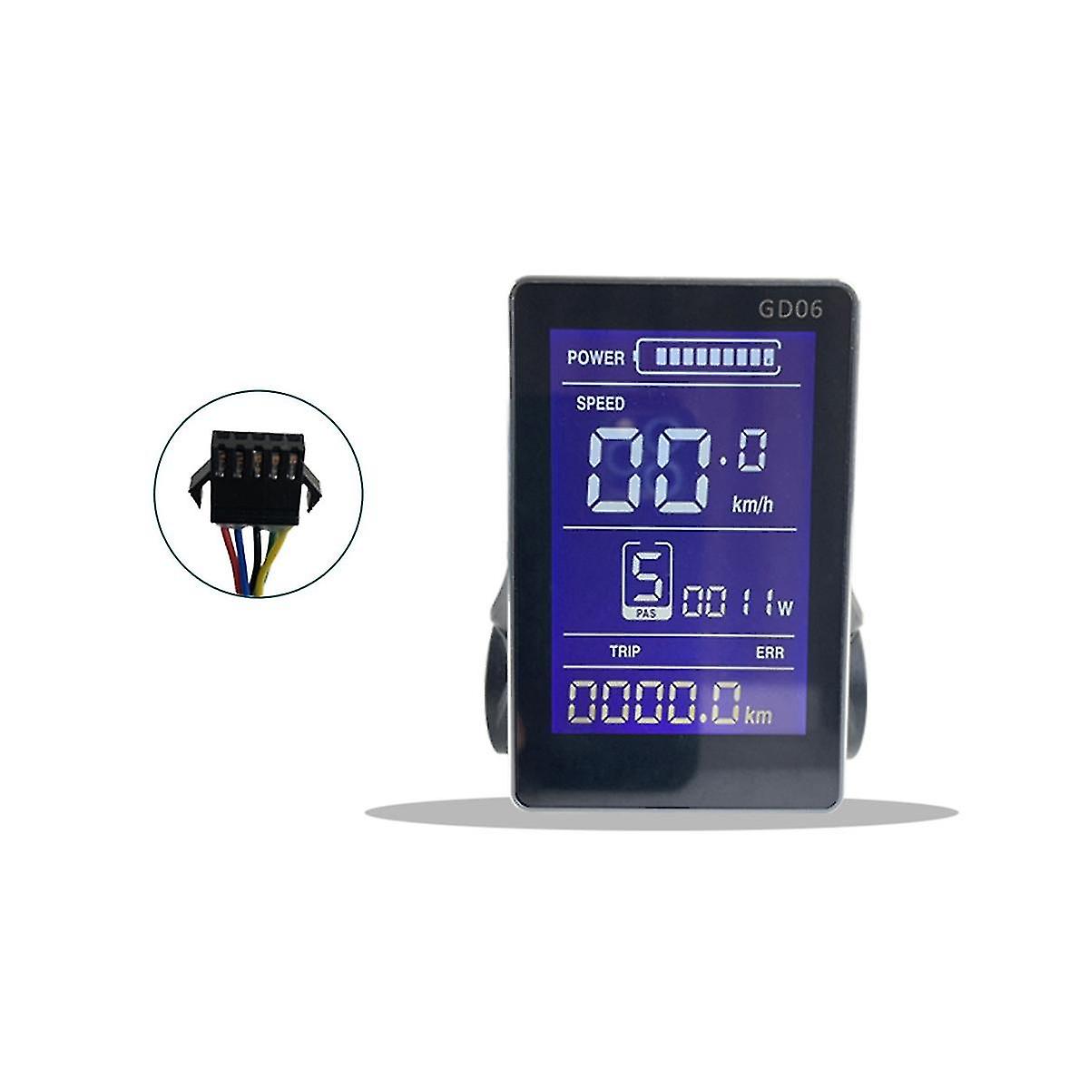 Ebike Display Lcd Gd06 Vertical Screen For Jiannuo Controller Electric Scooter Hub Motor Conversion
