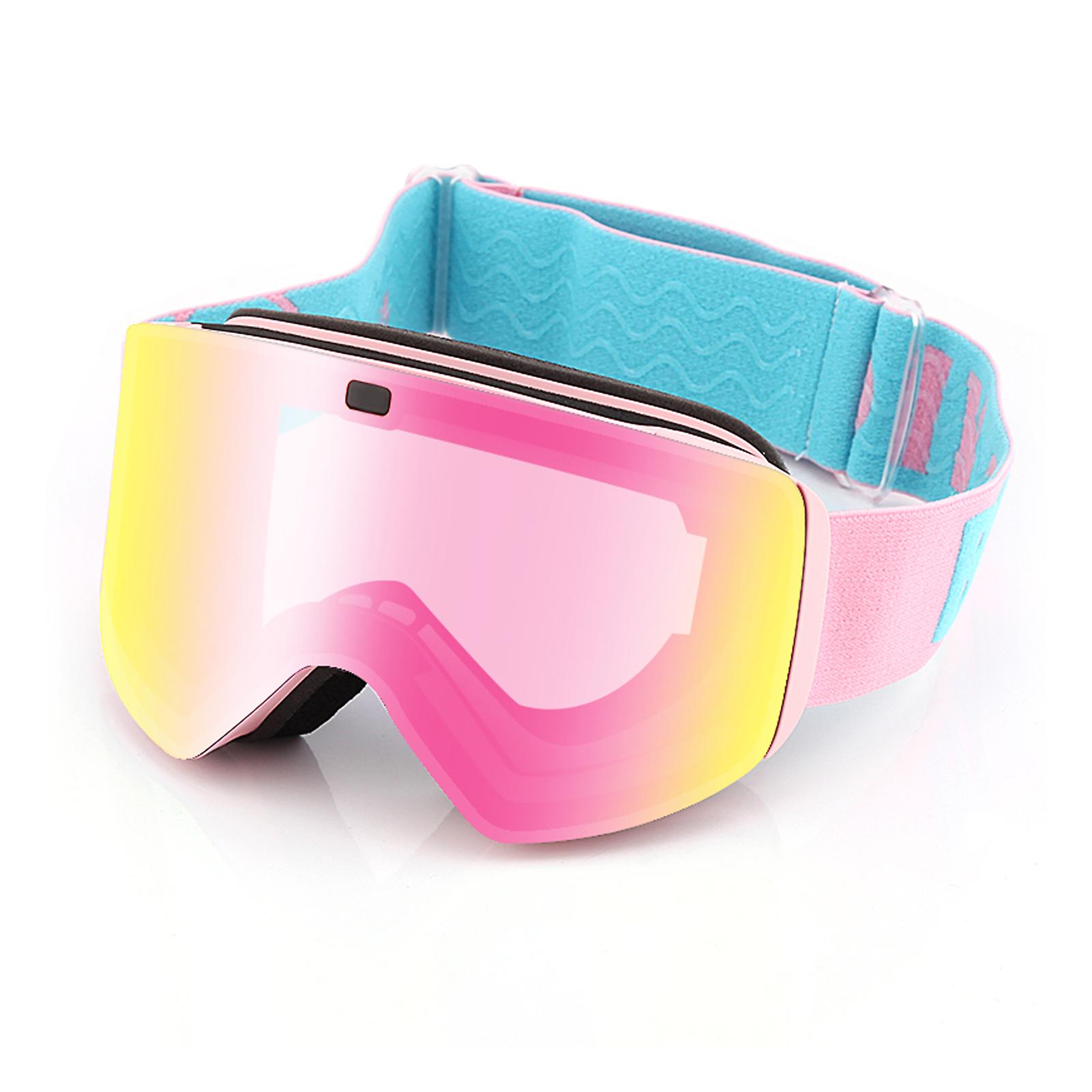 Double Layer Cylindrical Ski Goggles Interchangeable Lens Snow Goggles for Skiing Snow Sports