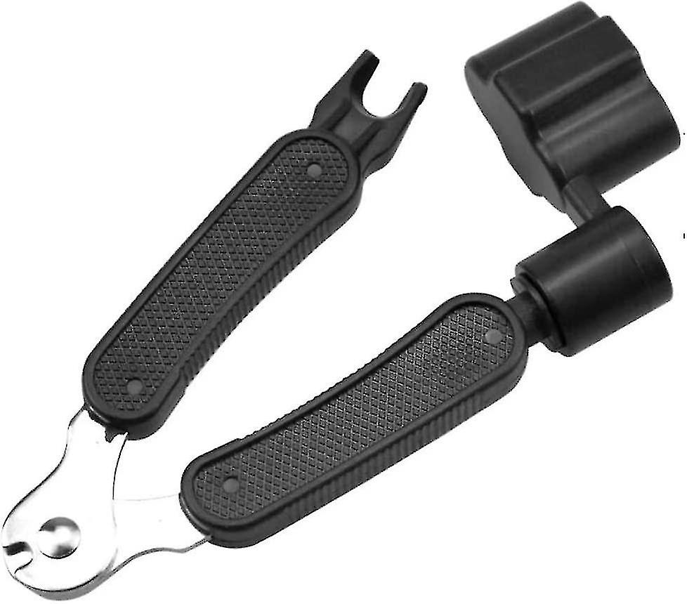 Guitar String Winder And Bridge Pin Puller, Guitar Tool Functional 3 In 1(3pcs, Black)