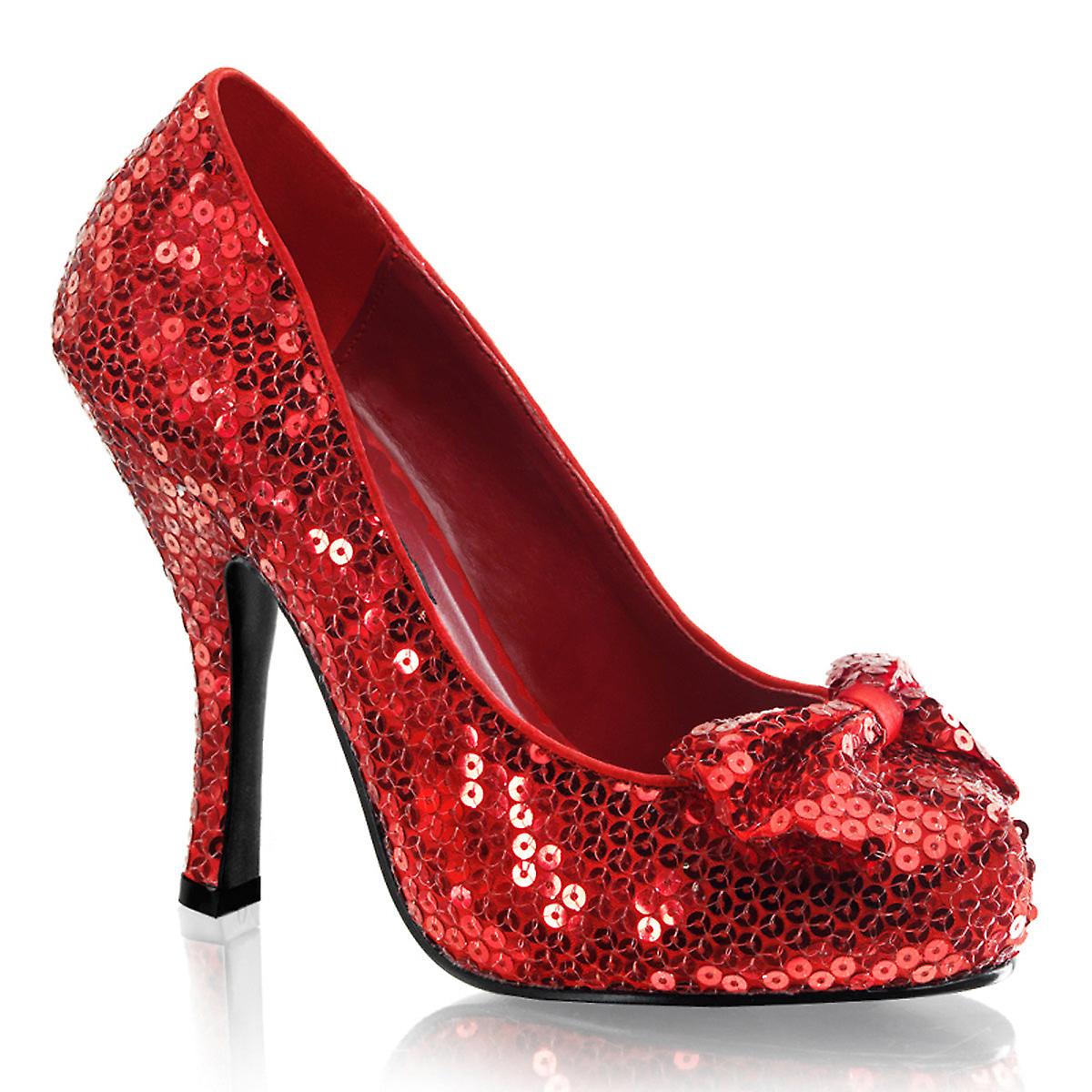 Funtasma Womens Pumps Oz-06 Red Sequins