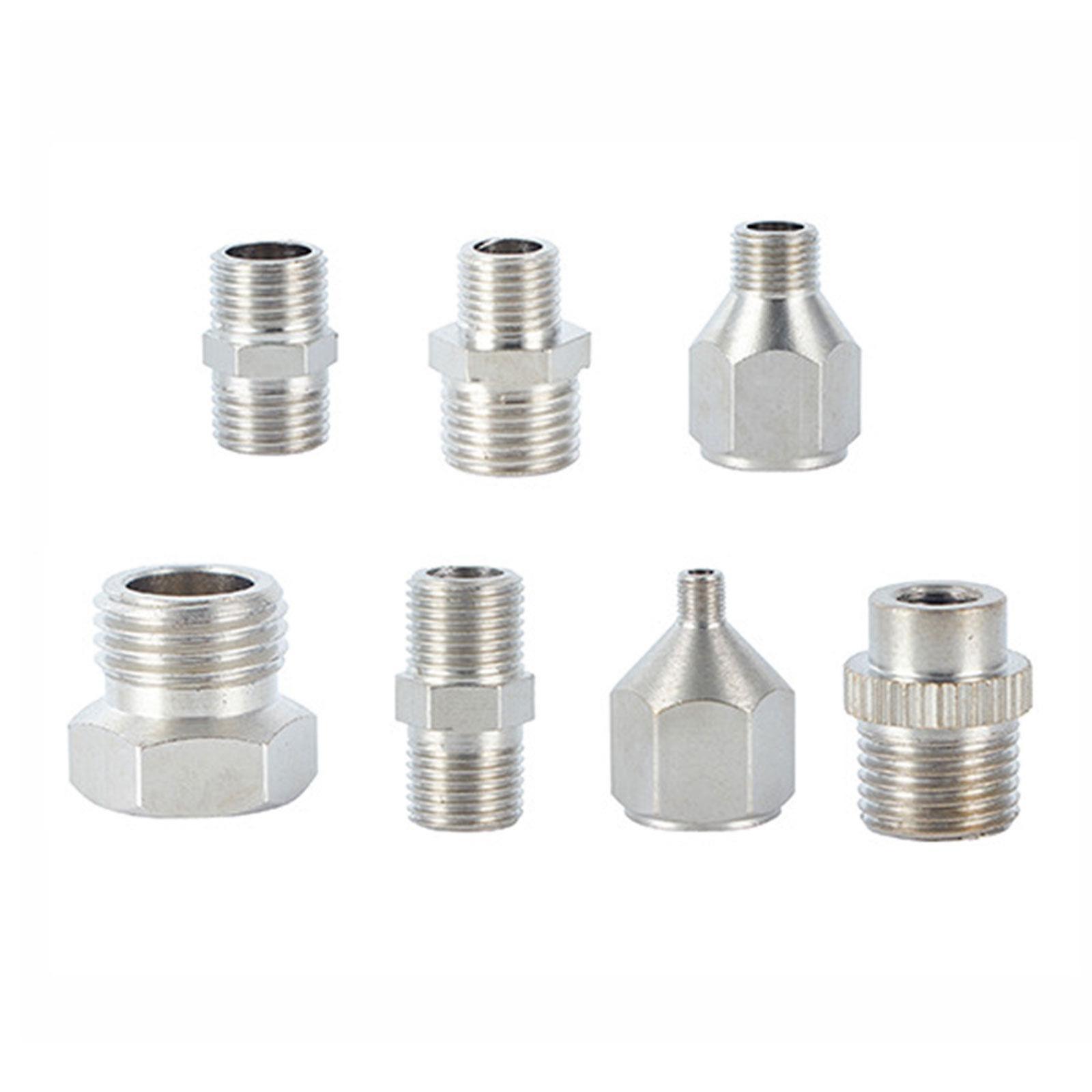 7x Airbrush Adapter Sett Airbrush Connector Solid Airbrush Montering