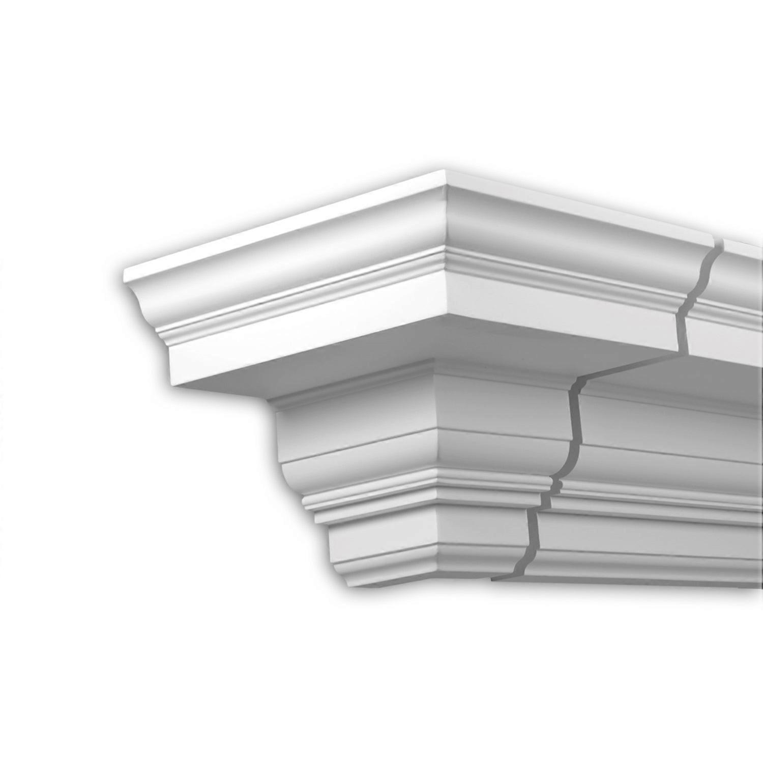 Profhome Decor 1 x External angle joint element 401311 Profhome white Rigid polyurethane foam pre-primed lightweight, stur