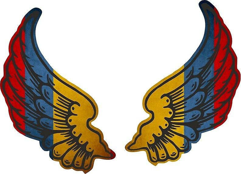 贴纸翅膀自行车国旗国家 CO 哥伦比亚