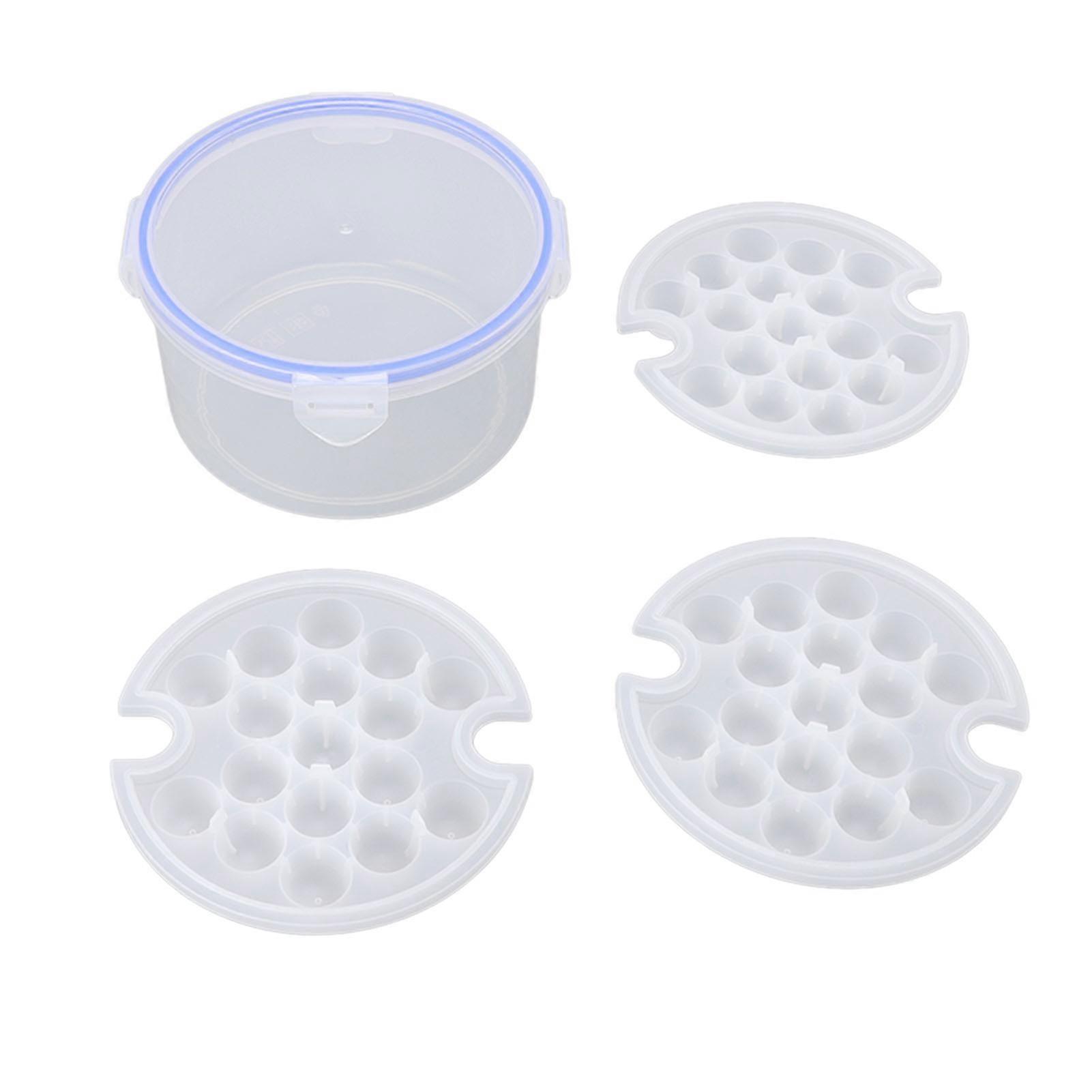 Ice Cube Box 1.1L 51 Grids Large Capacity Multilayer Round Ice Cube Molds for Home