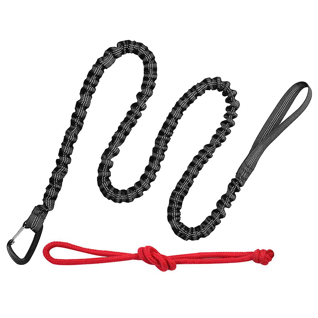 Stretchable Bicycle Tow Rope Towing Stretch Pull Strap Bungee Cord Black