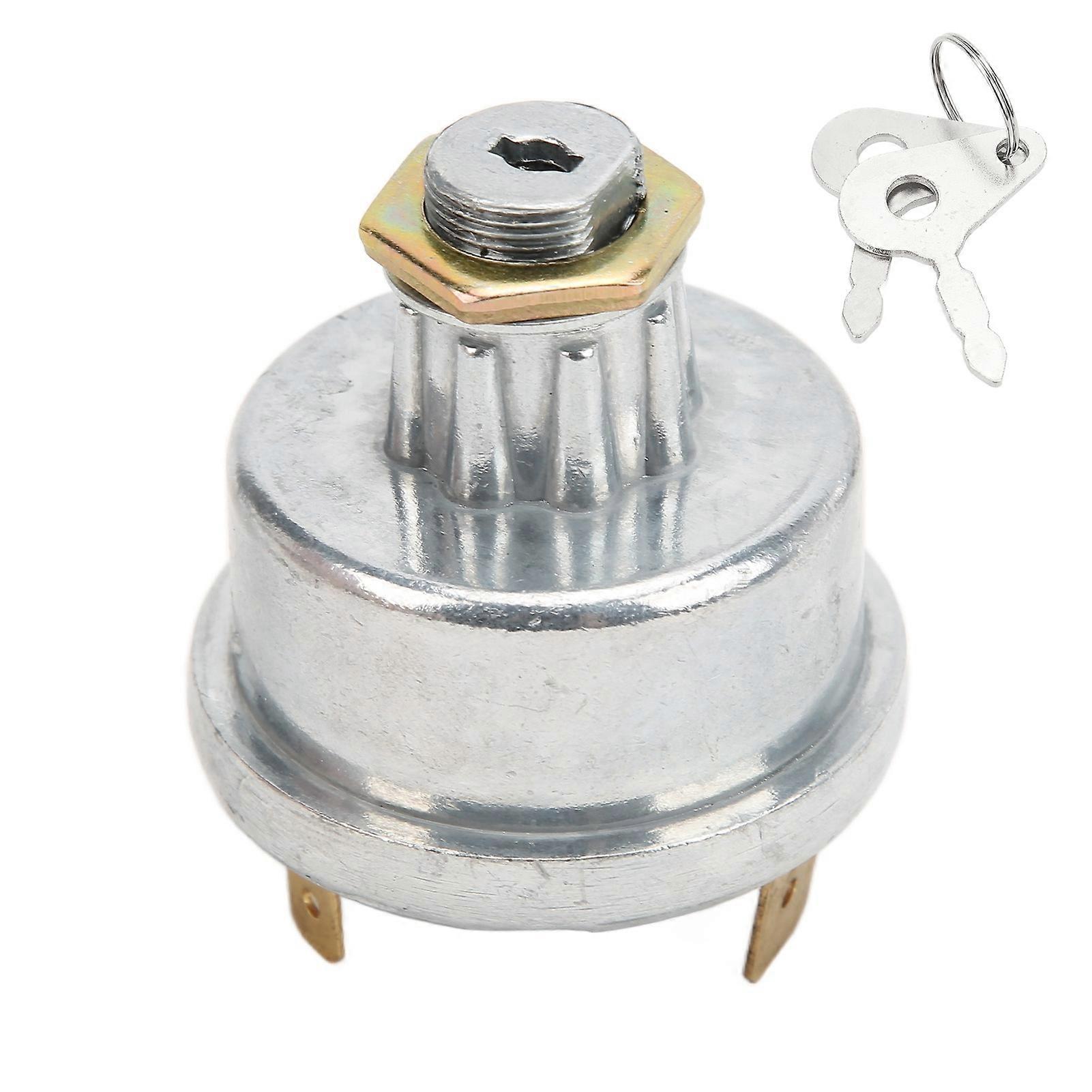 Tractor Ignition Switch with Two Keys 35670, Waterproof Universal Replacement for Agricultural Machinery Equipment