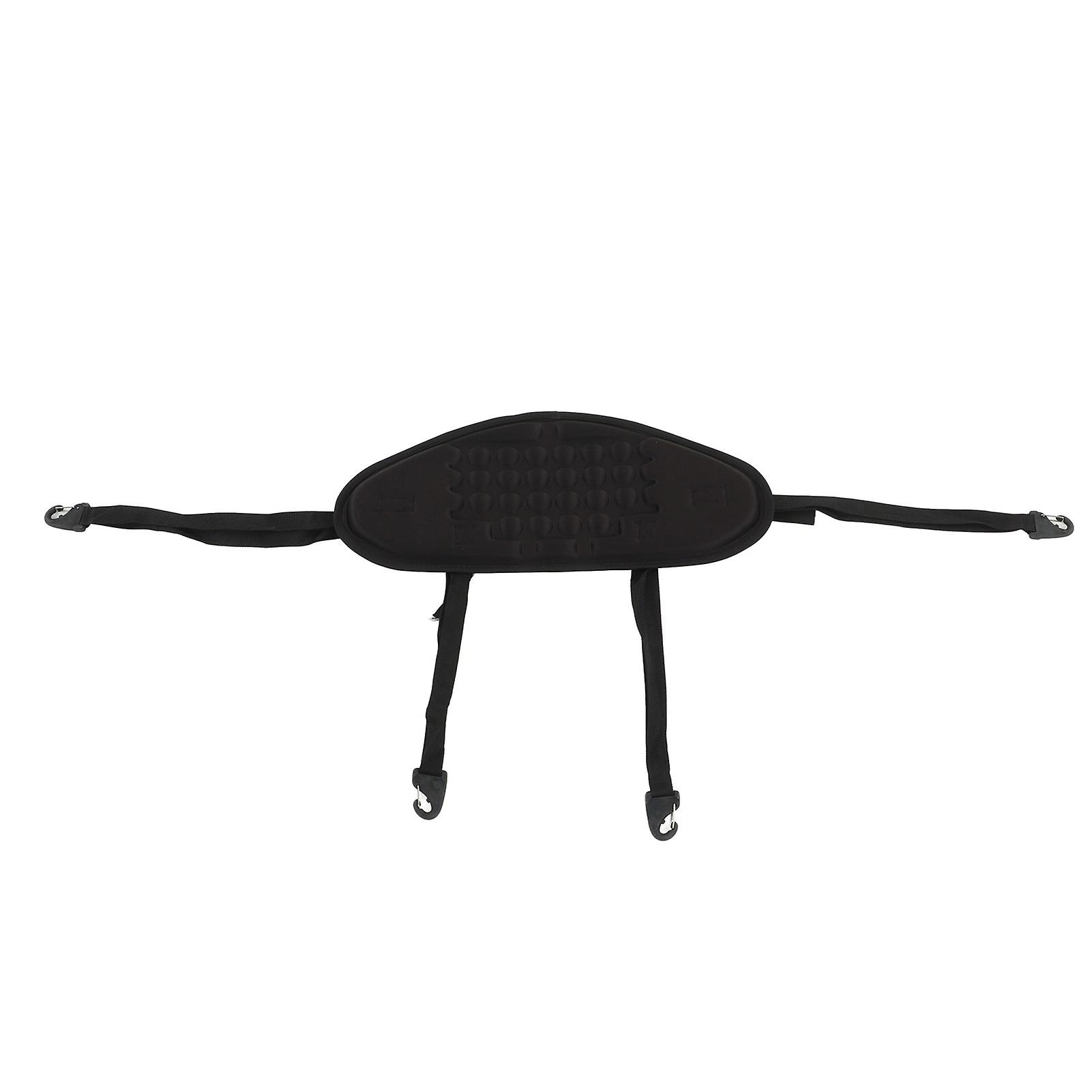 Professional Kayak Backrest Padded, Comfortable and Waterproof, with Adjustable Strap, Black