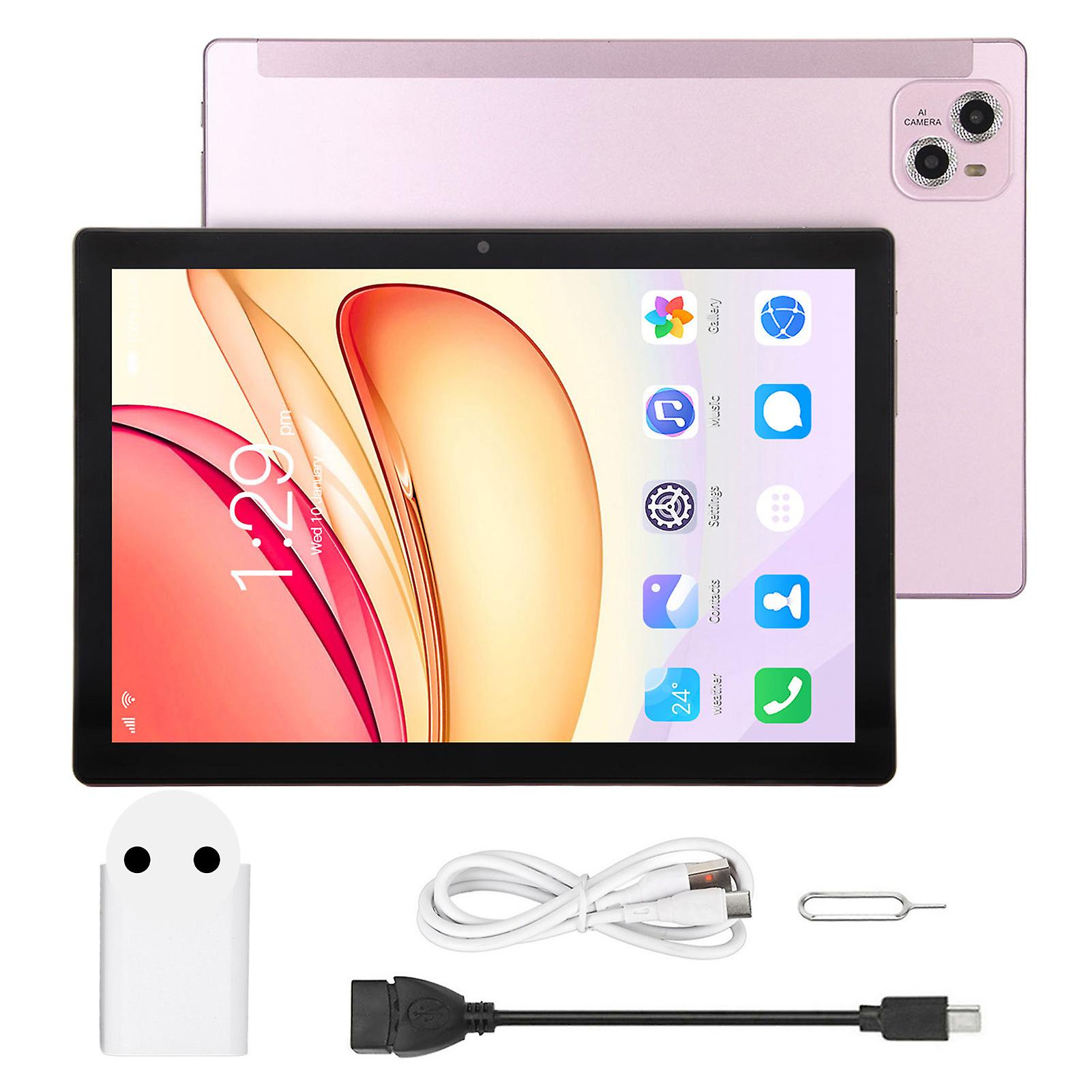 10,1-Zoll-Tablet für Android 10 6 GB 128 GB 8-Kern-CPU 5G WiFi-Unterstützung 4G-Netzwerk 8MP Front 16MP Hinten FHD Tablet EU-Stecker 100-240V