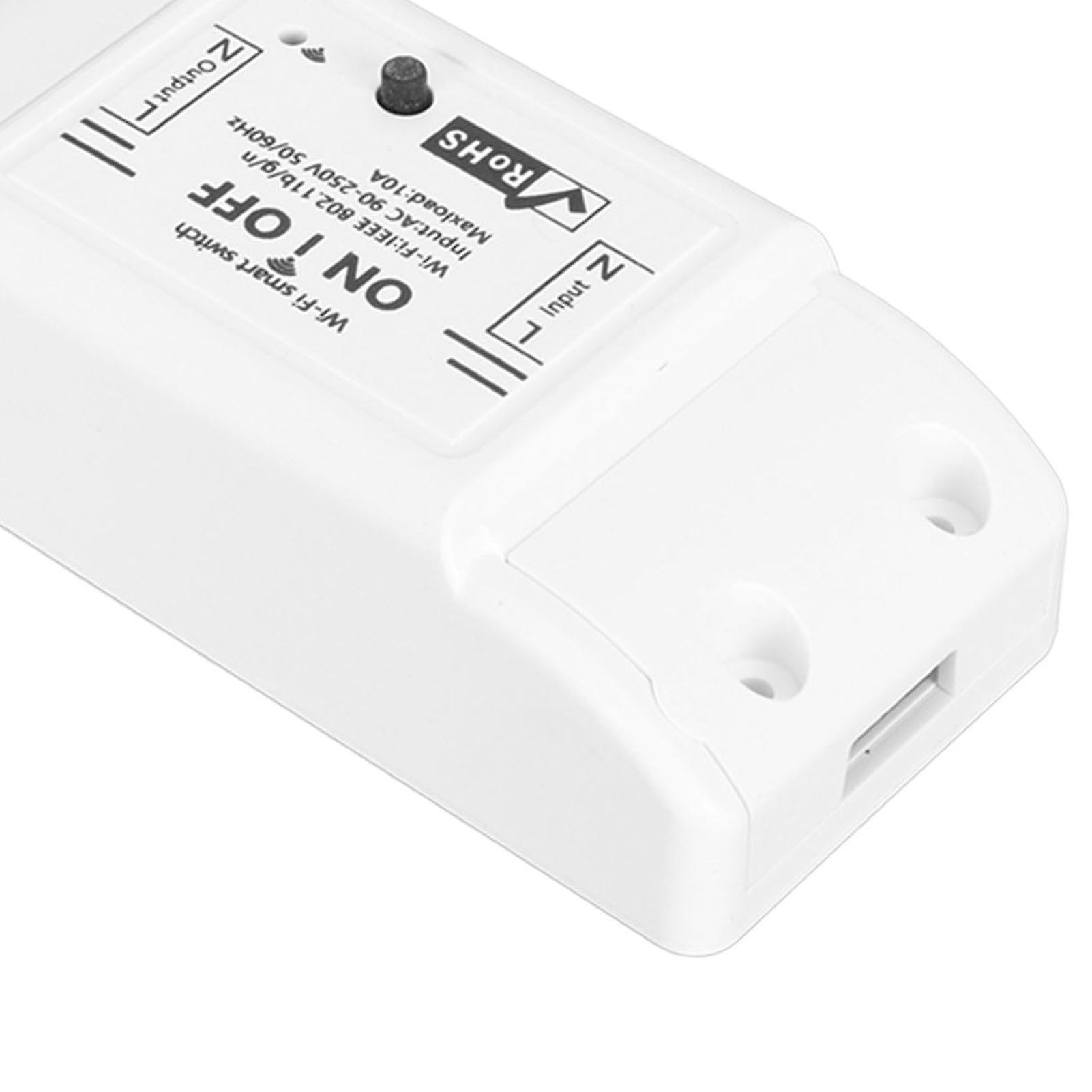 2Pcs Mini Smart WiFi Switch Voice Control Timer Function Wireless Remote Control Switch AC90‑250V 10A