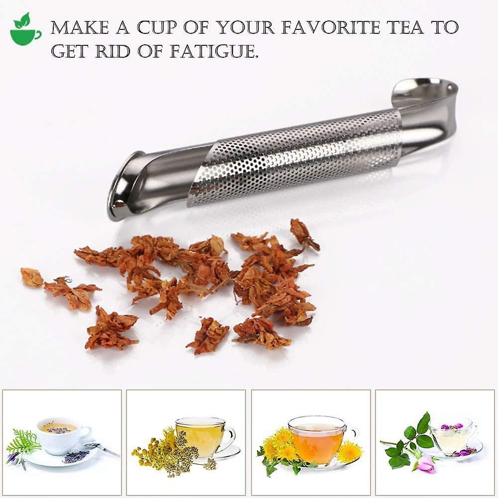 Roestvrij staal Pijp / Buis Thee Infuser Spice Zeef Kruiden Thee Filter - Set van 2
