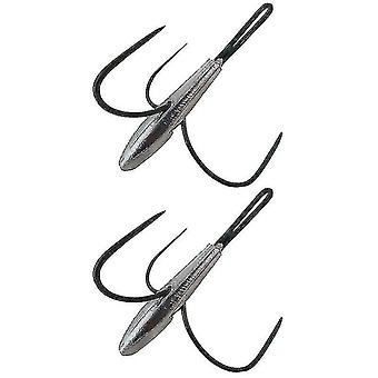 2pcs Fishing Hooks Three-claw Anchors Practical Fishing Accessories (silver)-dwdz