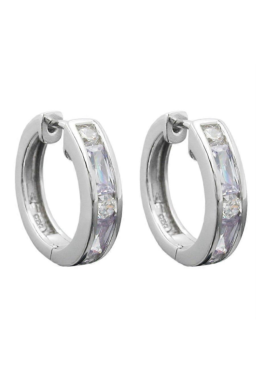 Hoop Earrings Zirconia Silver 925 - Gl92429