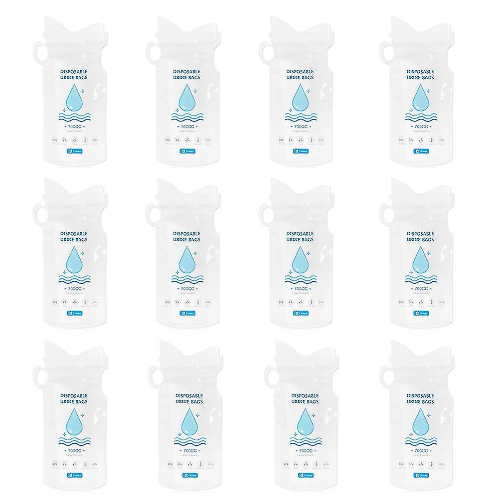 12pcs μίας χρήσης 700ml φορητή τσάντα ούρων έκτακτης ανάγκης για τις γυναίκες άνδρες παιδιά, στεγανή τουαλέτα για ca
