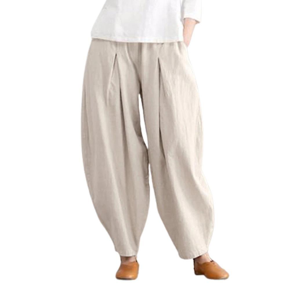 Kvinnor Elastisk Midja Harem Byxor Sommar Solid Lös Yoga Byxor