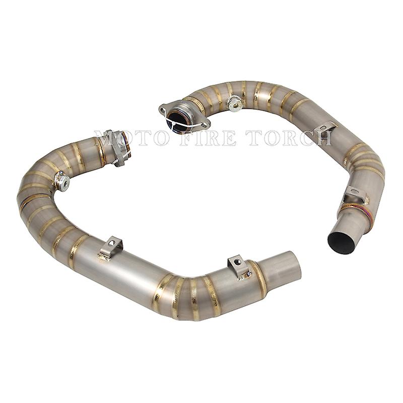Motorrad Auspuff anlage modifiziert Flucht Schall dämpfer Titan legierung Front Link Rohr Slip On für Moto Guzzi V85 TT 2019-2022 2023