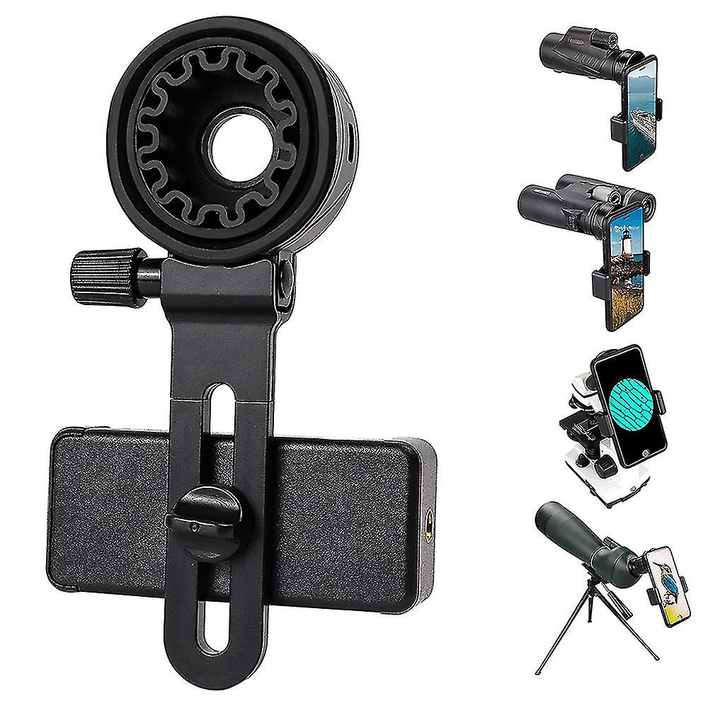 Telescope Phone Adapter, Universal Cell Phone Mount Compatible Binoculars, Monocular, Microscope, Spotting Scope, Telescope, Smartphone Holder Clip Br