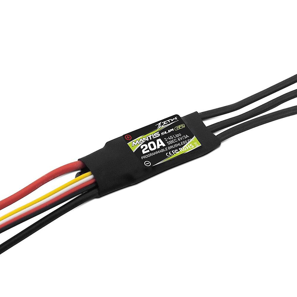 ZTW Mantis Slim 20A G2 New 32Bit Brushless ESC With 6V/3A BEC 24S for F3P RC Airplane
