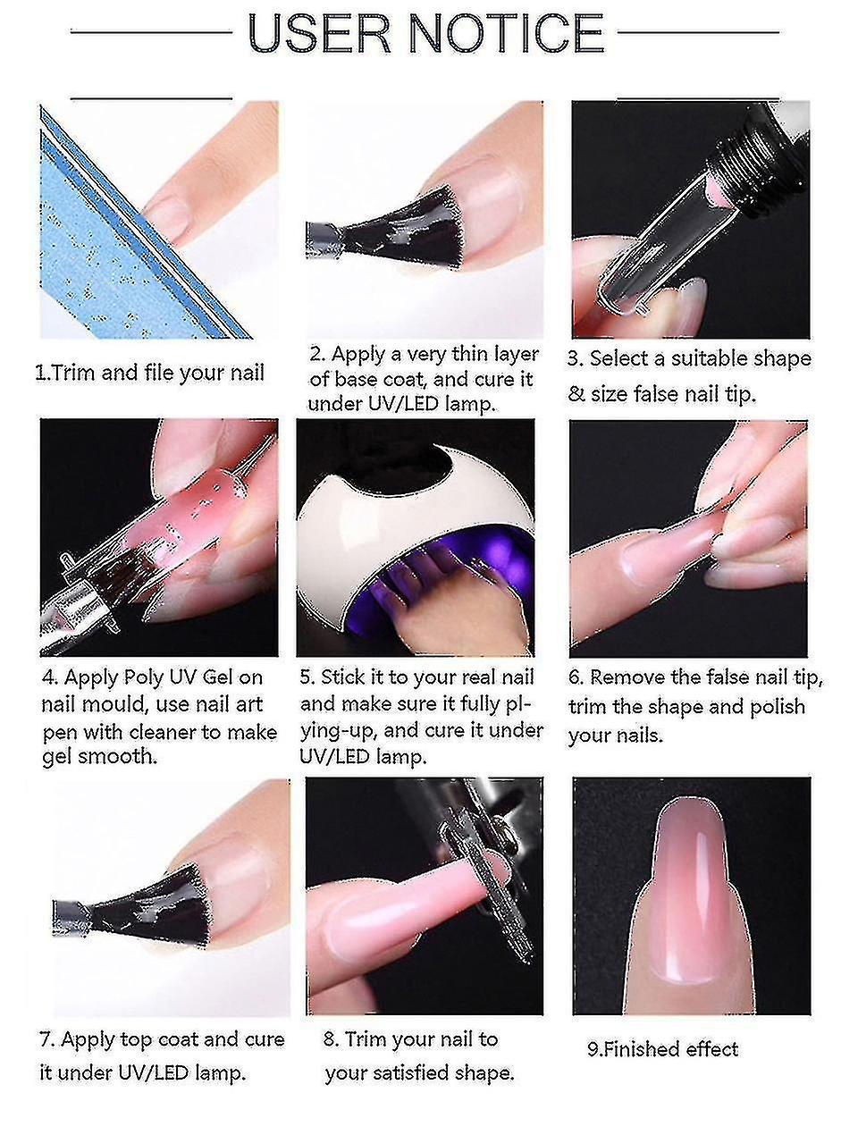 Nail Extensions Set Light Therapy Nail Polish Set