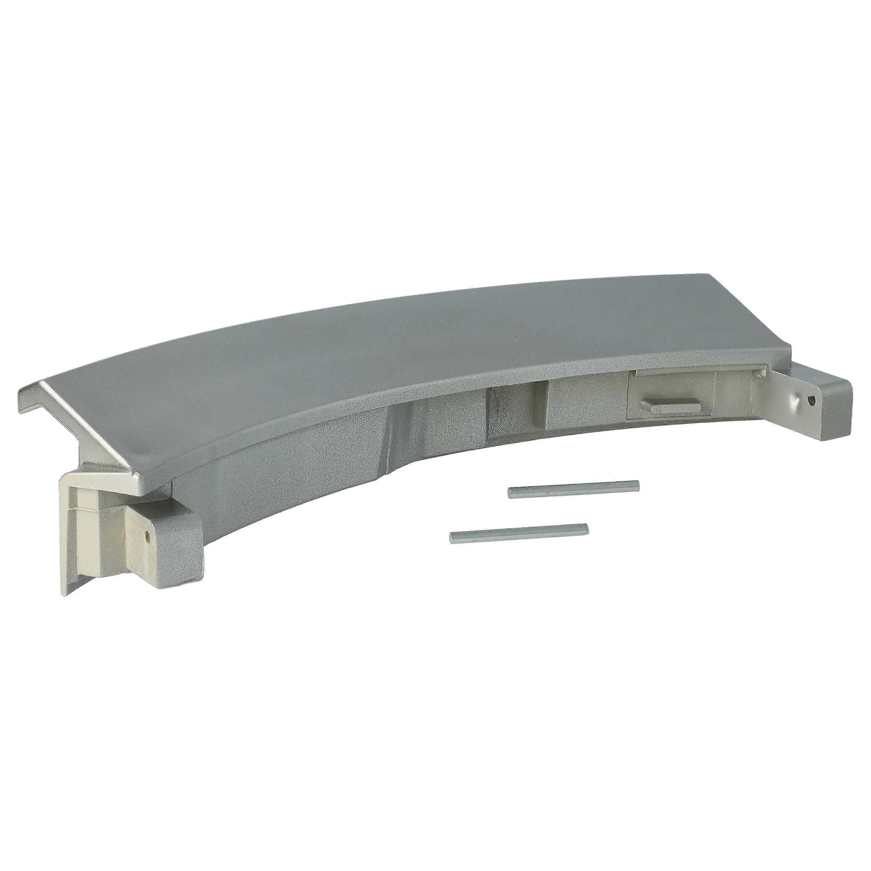 Poignée de porte vhbw compatible avec Bosch Logixx 6 WLM20440OE, WLM24441, WLM24440PL, WLM20460BY, WLM20440PL WLM24441BY machine à laver en plastique argent