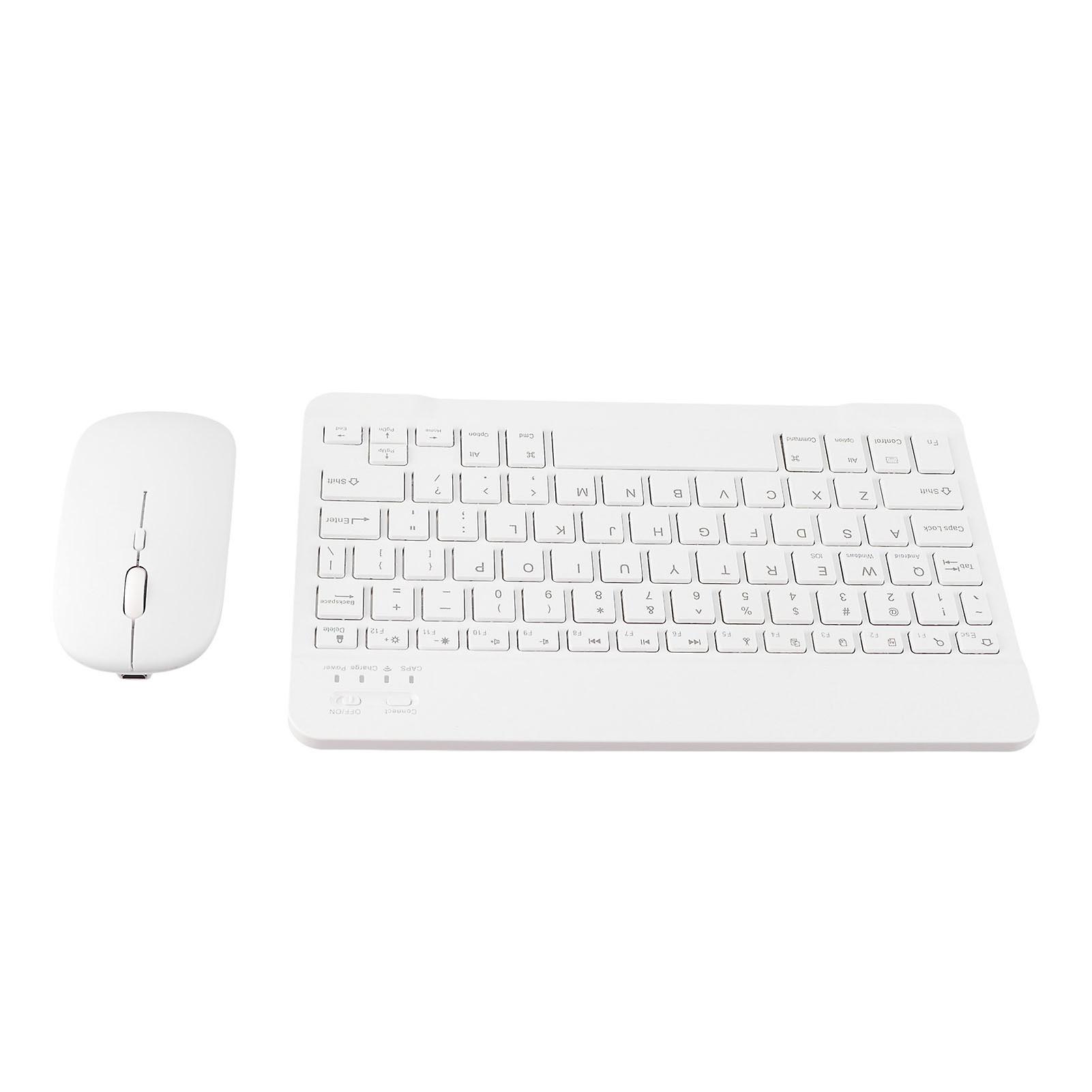 Keyboard and Mouse Combo Wireless Bluetooth Keyboard and Mouse Set Portable Matching Keyboard and Mouse for PC Laptop White 