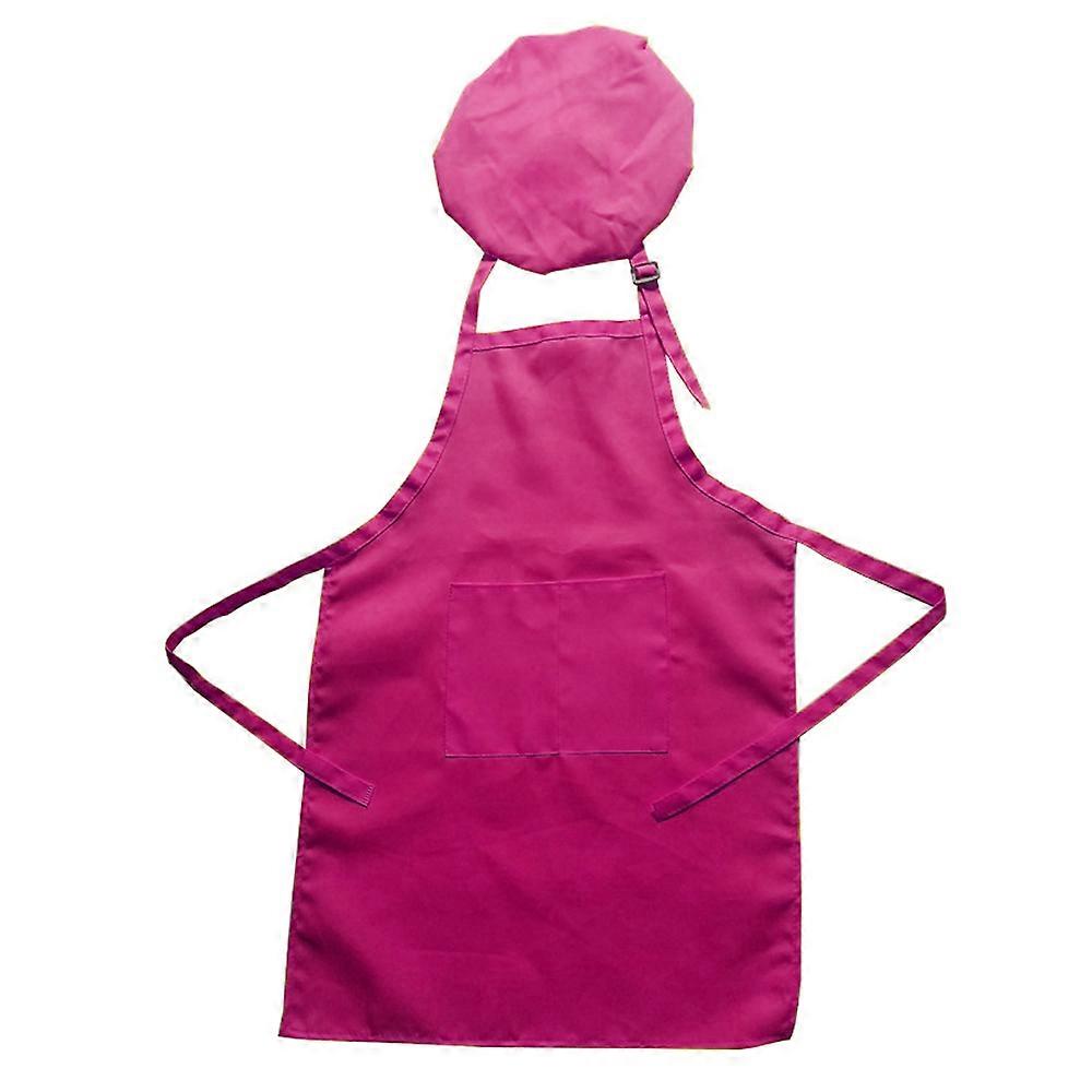 1 Children's apron set (with an apron and a hat) Children's apron chef hat for baking drawing