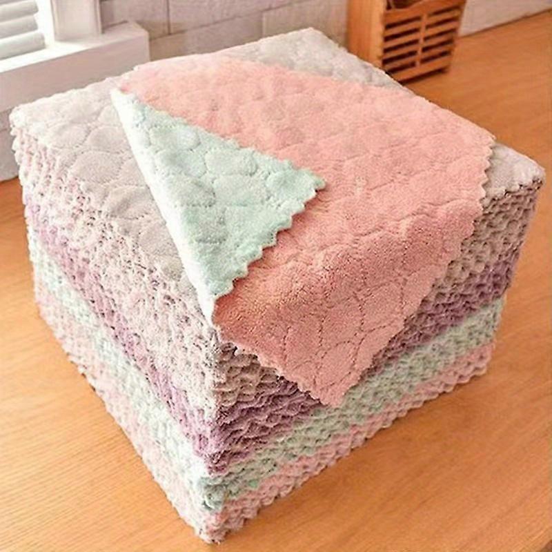10pcs Ultimate Super Absorbent Coral Fleece Towels - Durable, Rapidly Drying, Multi-Task Cleaning Genius - Reusable & Golf-Ready