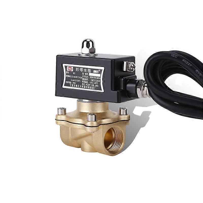 1" Motoriserte elektriske messingkuleventiler 2-leder AC220V treveis stoppventil1"