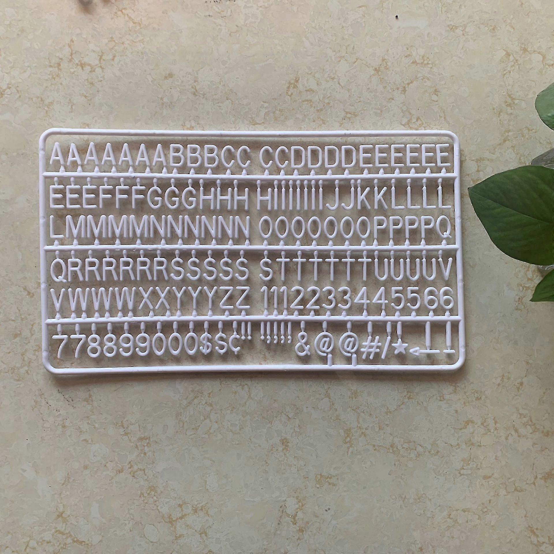 3/4" Alphabet Board, 300 Pcs Includes Alphanumerics And Symbols
