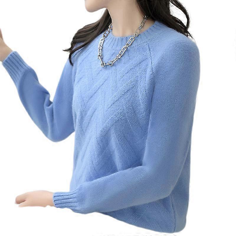Women's Crew Neck Cashmere Thick Sweater