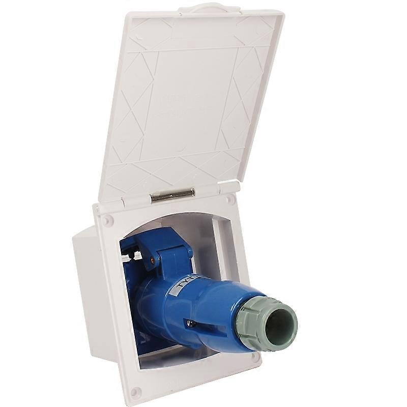 RV Camper 220V-240V 16A External Flush Hook Up Waterproof Plug Socket
