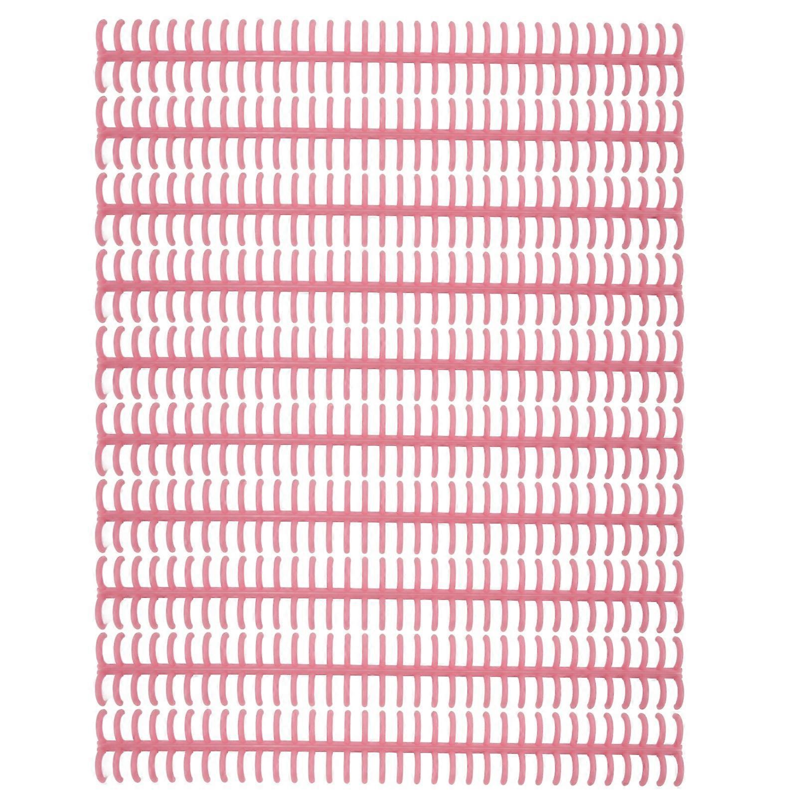 10PCS 34 Hole Binding Spine Plastic Split Loose Leaf Rings Detachable Binding Loop 12mm Diametru Roz
