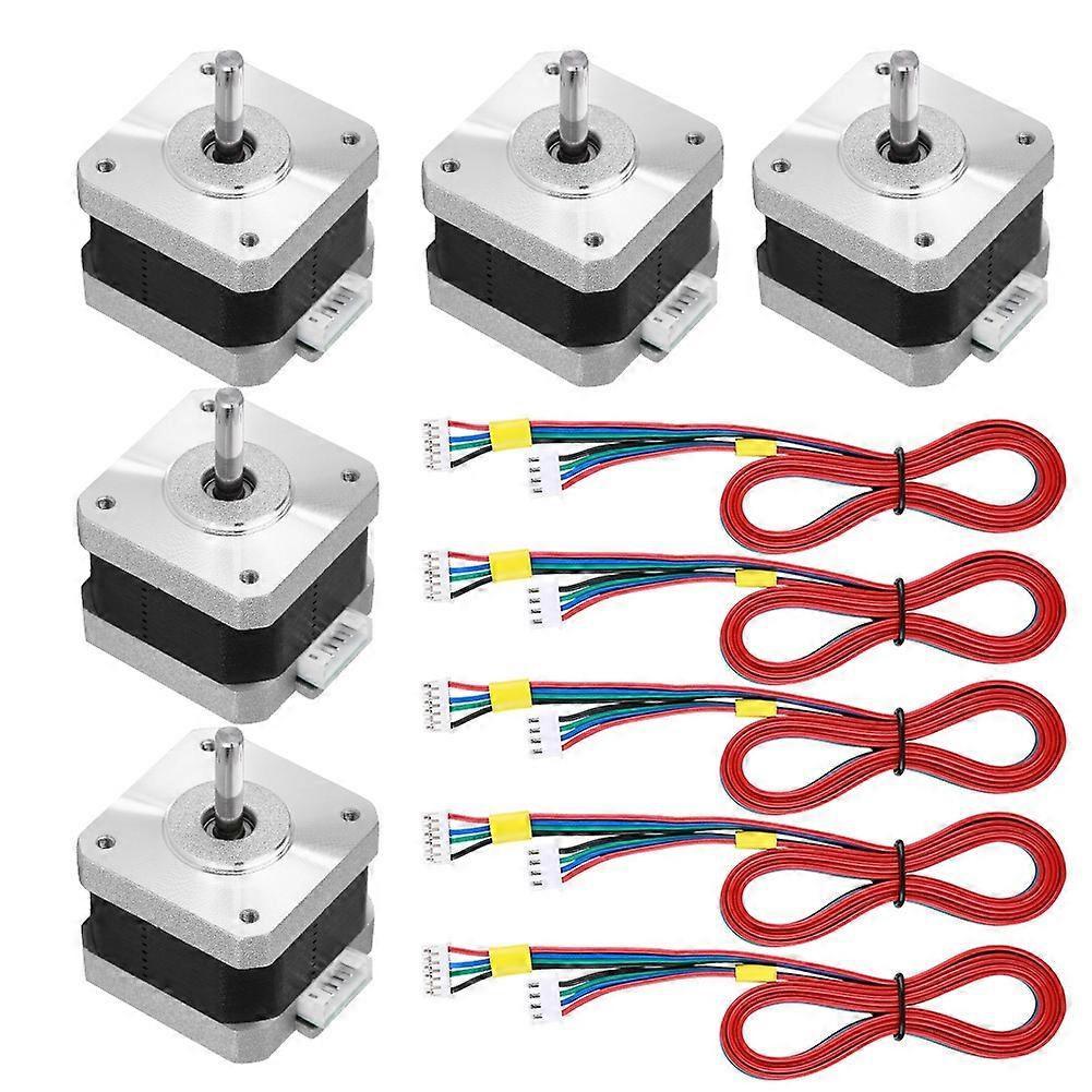 5PCS 1.2A High Torque 1.8 42 Two Phase 4 WiRe Stepper Motor For 3D Printer CNC