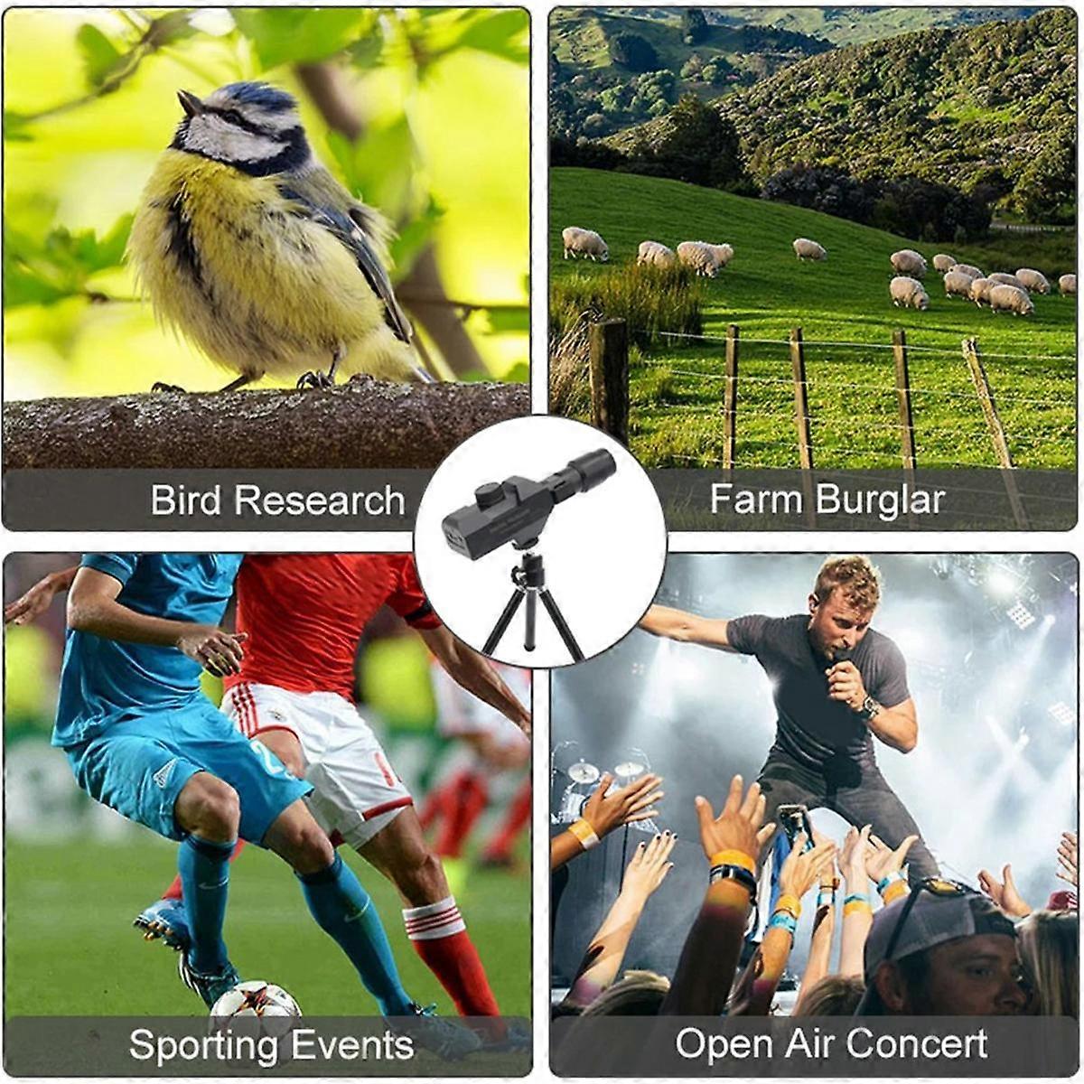 WiFi Digitalt Teleskop 70X Stor Bländare Objektiv Lins 2MP Foton Videor Mobil-Detektiv Positionering Monokulär