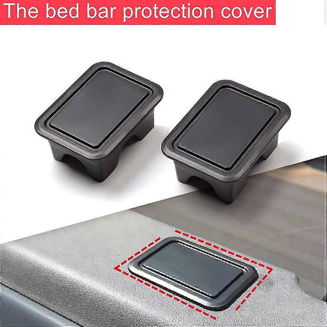 Ram 1500 Stake Pocket Covers Compatible With Dodge Ram 1500 2019-2023 Rear Truck Bed Rail Stake Pocket Cover (Black 2 Pcs