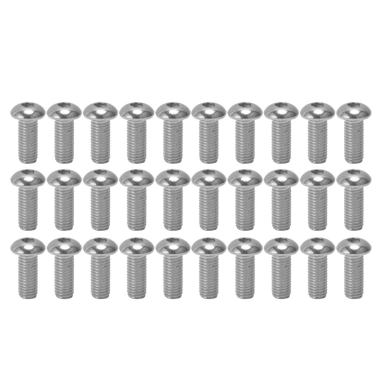 30Pcs Hex Socket Button Head Screw A2 Stainless Steel M10x1.5 Coarse Thread Set KitM10x25
