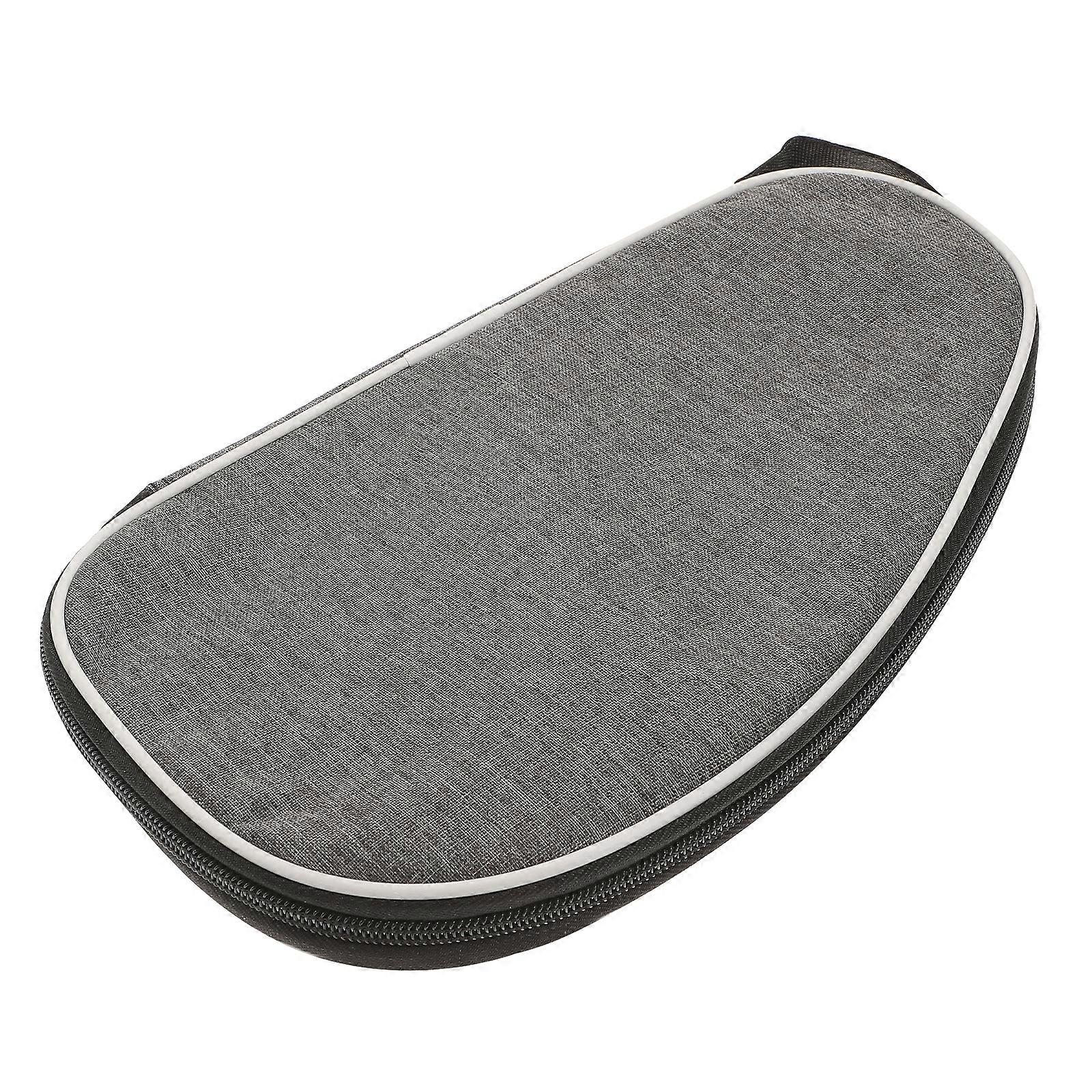 Portable Table Tennis Bat Bag Professional Pong Racket Shell Shaped Storage Bag for Athletes Players (Grey)