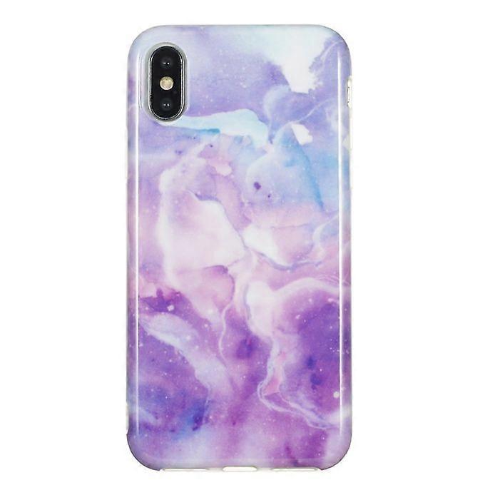 TPU Protective Case For IPhone X & XS(Purple Marble)