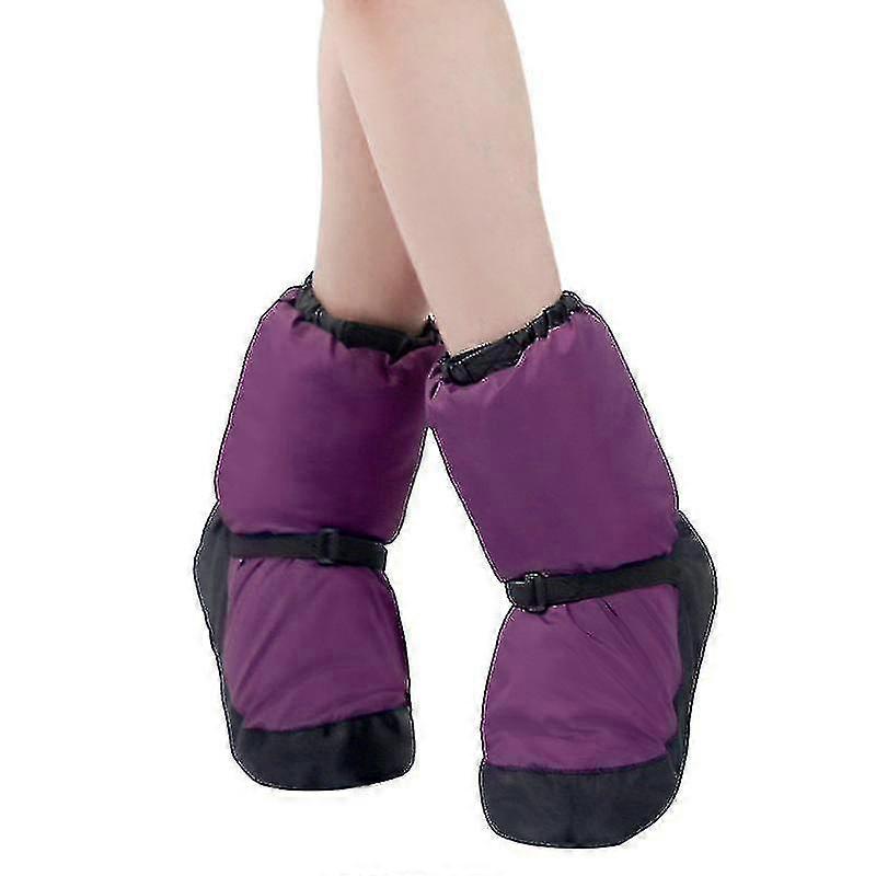 Warm Ballet Dance Shoes - Stivali da ginnastica corti imbottiti da donna, scarpe in cotone