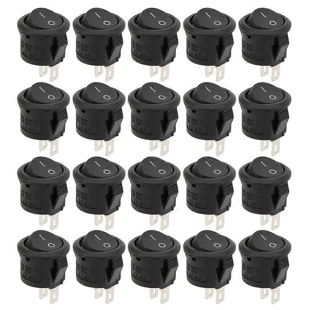 Small round switch KCD11 for household appliances-Black-20pcs