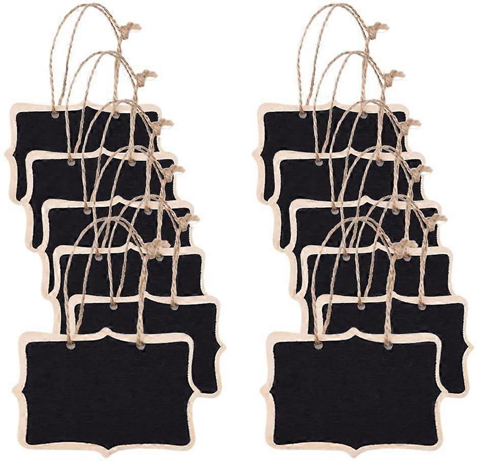 12-piece mini rectangular blackboard message board