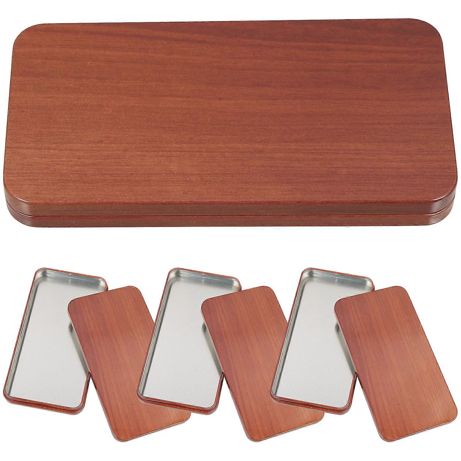 4pcs Metal Portable Storage Box Empty Tins with Lid Screen Protector Organizer