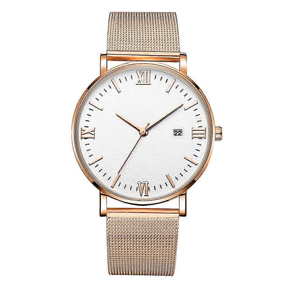 RoseGoldQuartzWatchwithWhiteDial-MechanicalMovement