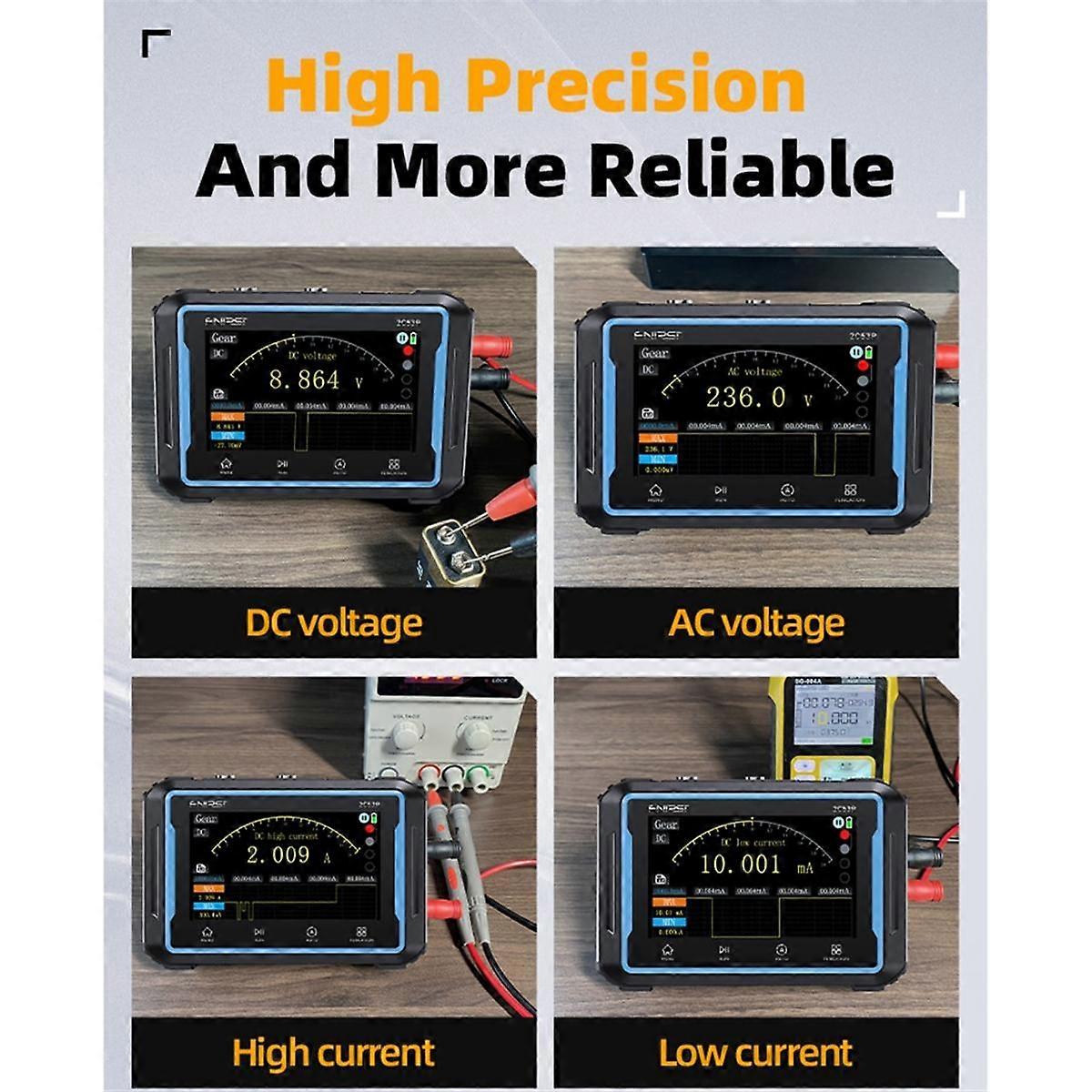 2C53P Touch Screen Portable Digital Oscilloscope Multimeter Signal Generator 3in1 2 Channel 50MHz 250Ms/S 19999 Counts