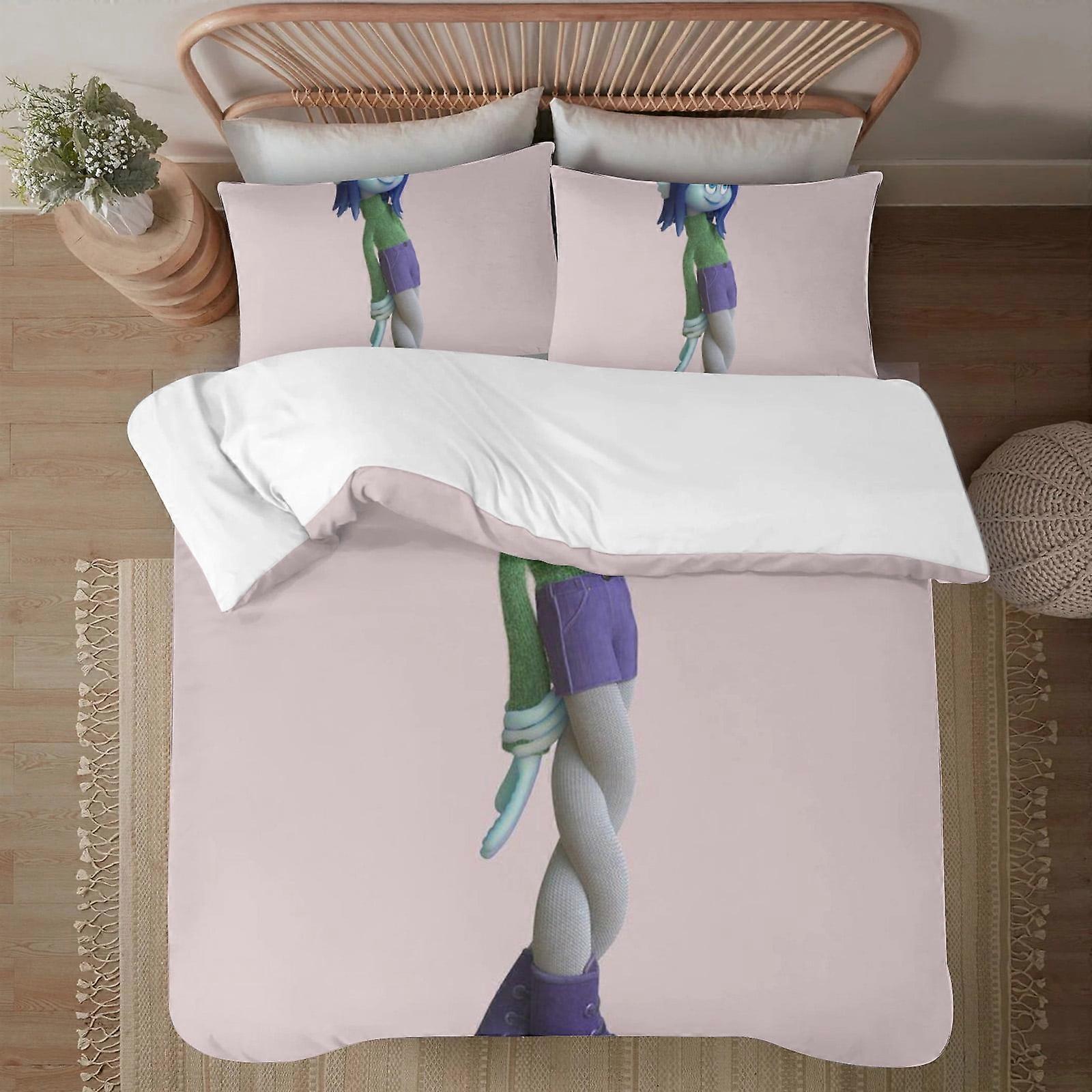v208 Ruby Gillman Teenage Kraken Soft 3D Printed Duvet Cover Bedding Set with Comforter Cover 3 Piece Set Includes 2 Pillowcases and 1 Cover Machine W