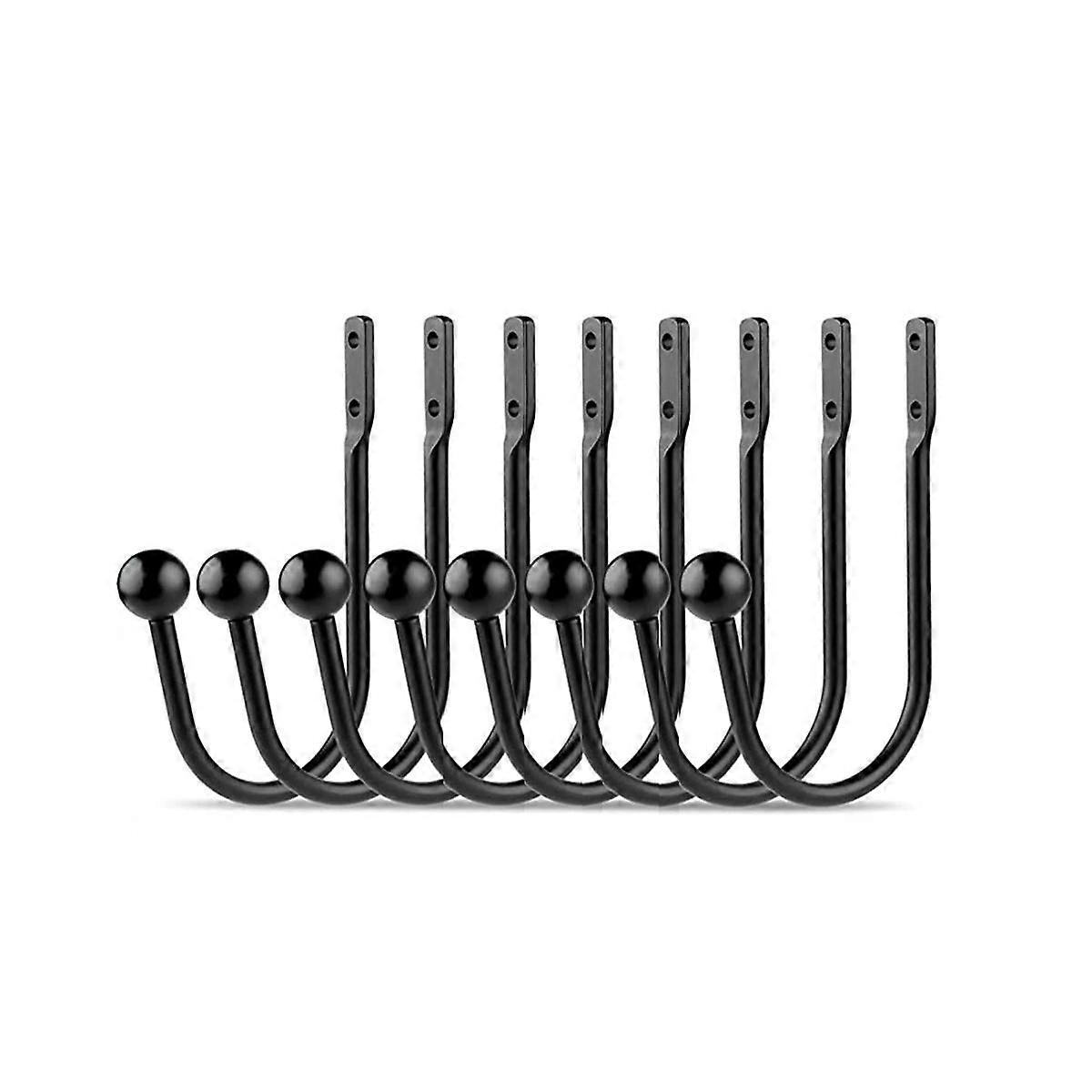8pcs Curtain Holdback Hooks Wall Mounted Curtain Tieback Hook Decorative Window Curtain Holdbacks D
