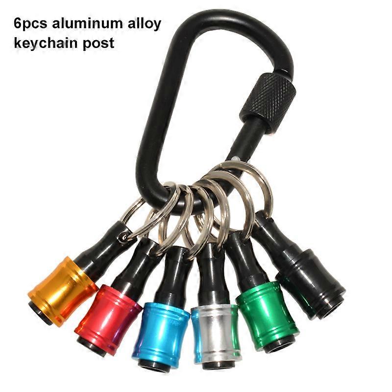 Screwdriver Bits Holder Set 6 PCS 1/4 inch Screw Adapter with Keychain Quick Release Extension Drill Handle for Workers New