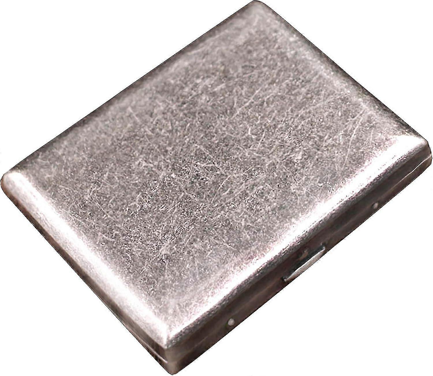 Copper Cigarette Case; Antique Silver Color, Holds 20 Cigarettes