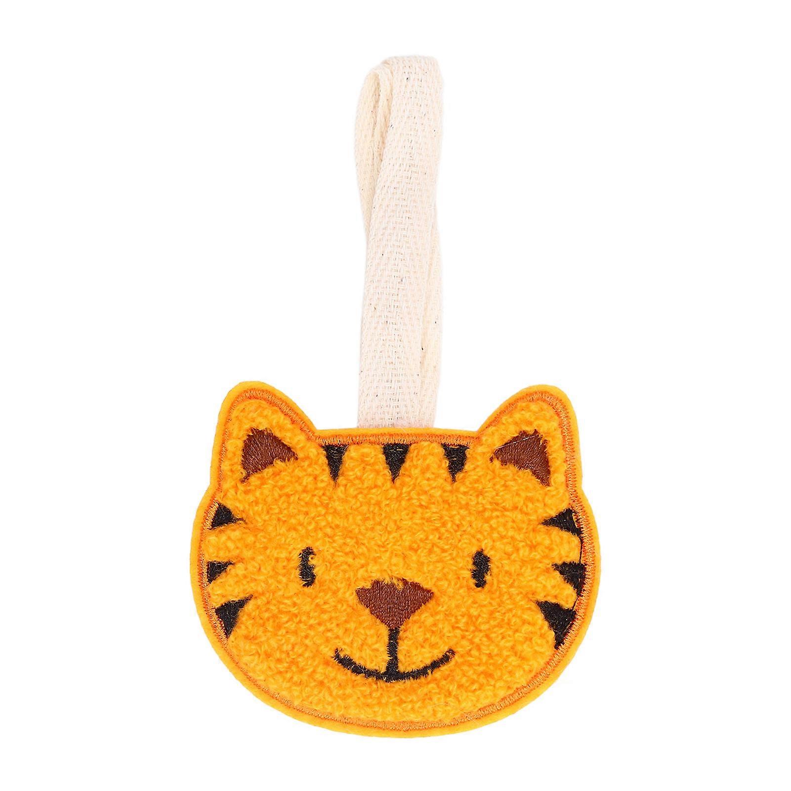 Kid Name Tag Cartoon Design Cute Soft Plush Lightweight Portable Wide Application Animal Luggage Tag Tiger