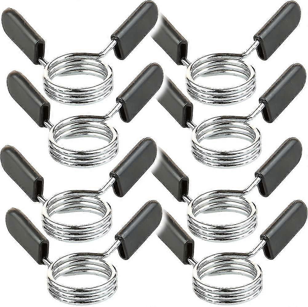 8pcsスポーツペアダンベルファスナー-スプリングクランプグリッパー/ウェイトバーダンベル用カラークリップ-30mm(shikai)